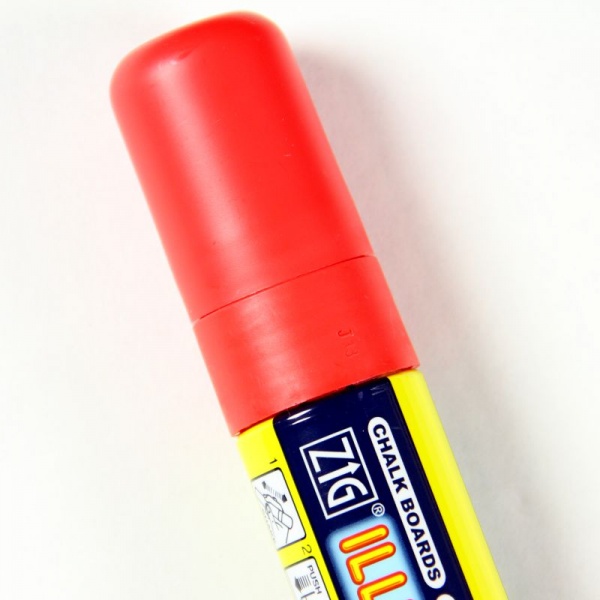 Fluorescent Wet Wipe Red Chalk Pen 15mm Nib